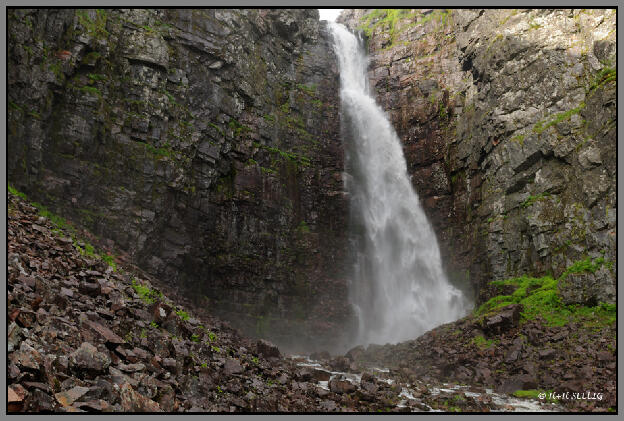 Njupeskär höchster Wasserfall Schwedens 98m