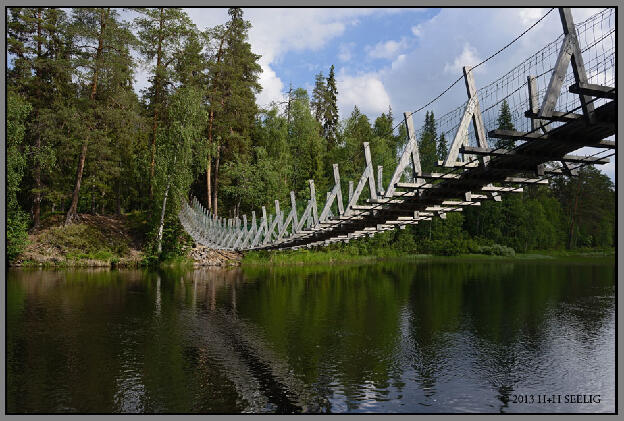 Hängebrücke am Kitkajoki