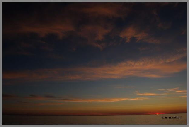 Sonnenuntergang auf der Ostsee ...